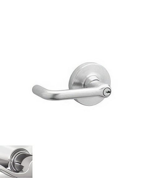 Schlage Commercial ND53BTLR625 polished chrome keyed entry door lever