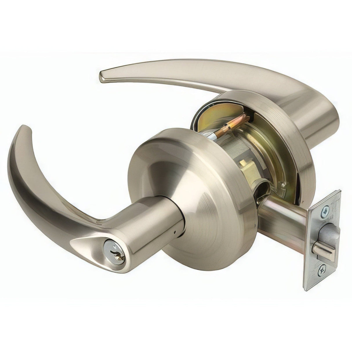Schlage Commercial ND70ROME619 ND70ROME Omega Keyed Classroom Door Lever Satin Nickel