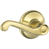 Schlage Commercial S80PFLA605LH S80-FLA-LH Flair Left Hand Storeroom Door Lever Polished Brass