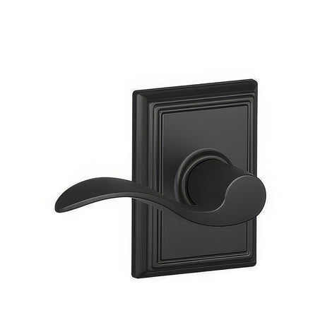 Schlage F10ACC622ADD matte black passage door lever