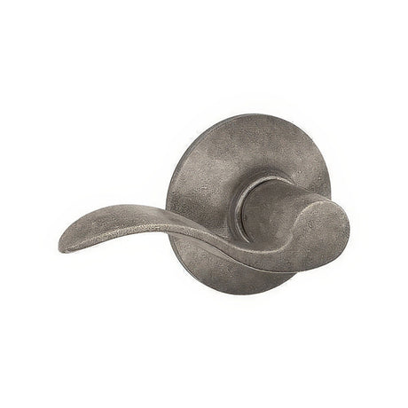 Schlage F10ACC621 distressed nickel passage door lever