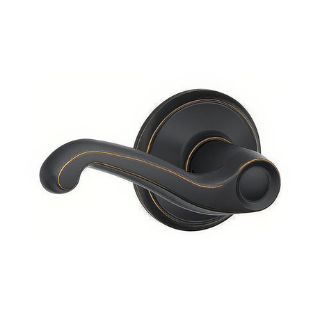 Schlage F10FLA716 aged bronze passage door lever