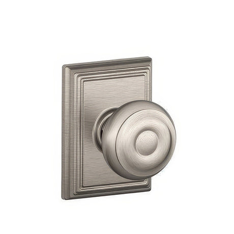 Schlage F10GEO619ADD satin nickel passage door knob