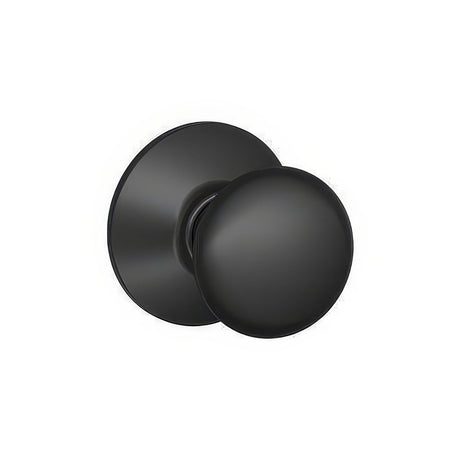 Schlage F10PLY622 matte black passage door knob