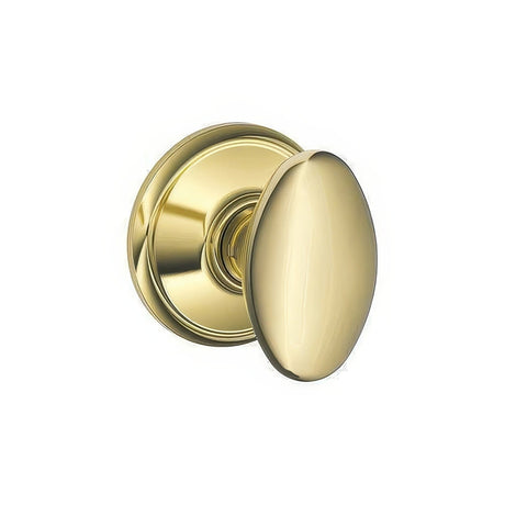 Schlage F10SIE505 lifetime polished brass passage door knob