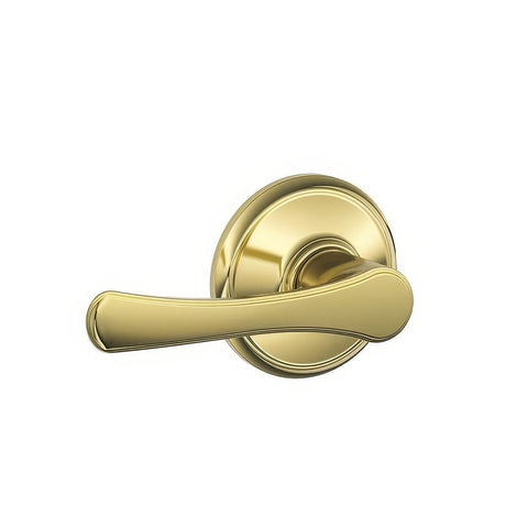 Schlage F10VLA605 polished brass passage door lever
