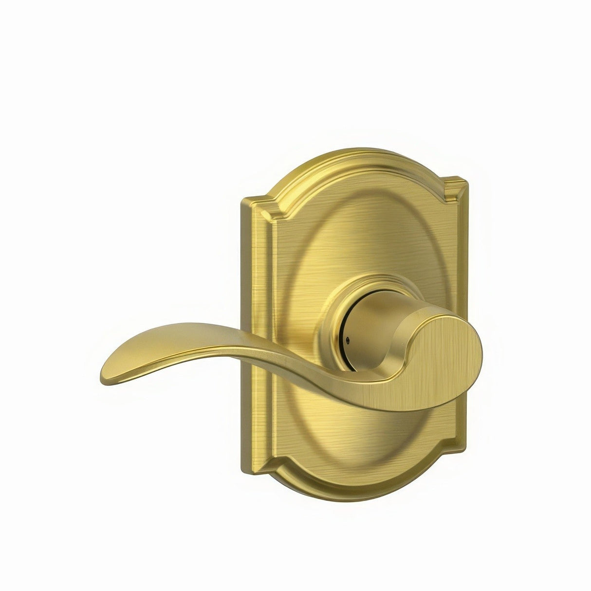 Schlage F10ACC608CAM F10-ACC-CAM F-Series Accent Passage Door Lever Satin Brass