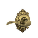 Schlage F10ACC609BRK F10-ACC-BRK F-Series Accent Passage Door Lever Antique Brass