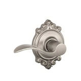 Schlage F10ACC619BRK F10-ACC-BRK F-Series Accent Passage Door Lever Satin Nickel