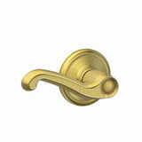 Schlage F10FLA608 F10-FLA F-Series Flair Passage Door Lever Satin Brass