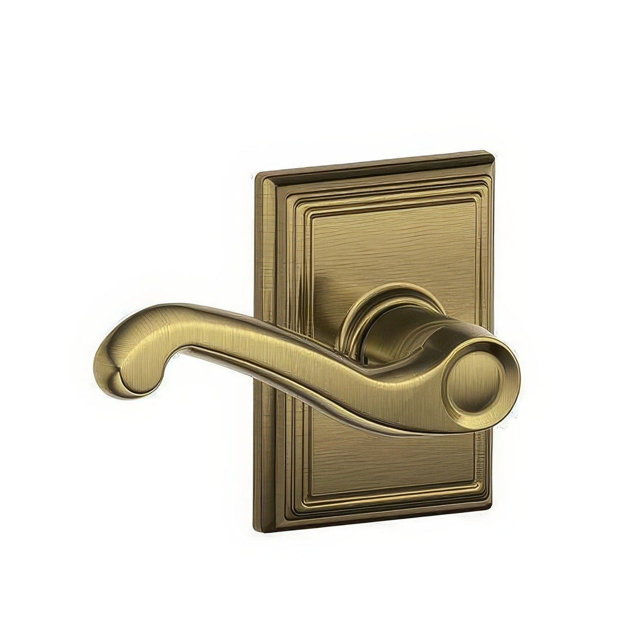 Schlage F10FLA609ADD F10-FLA-ADD F-Series Flair Passage Door Lever Antique Brass