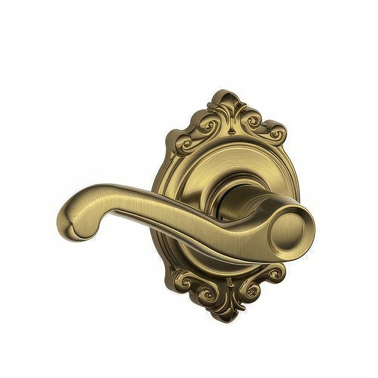 Schlage F10FLA609BRK F10-FLA-BRK F-Series Flair Passage Door Lever Antique Brass