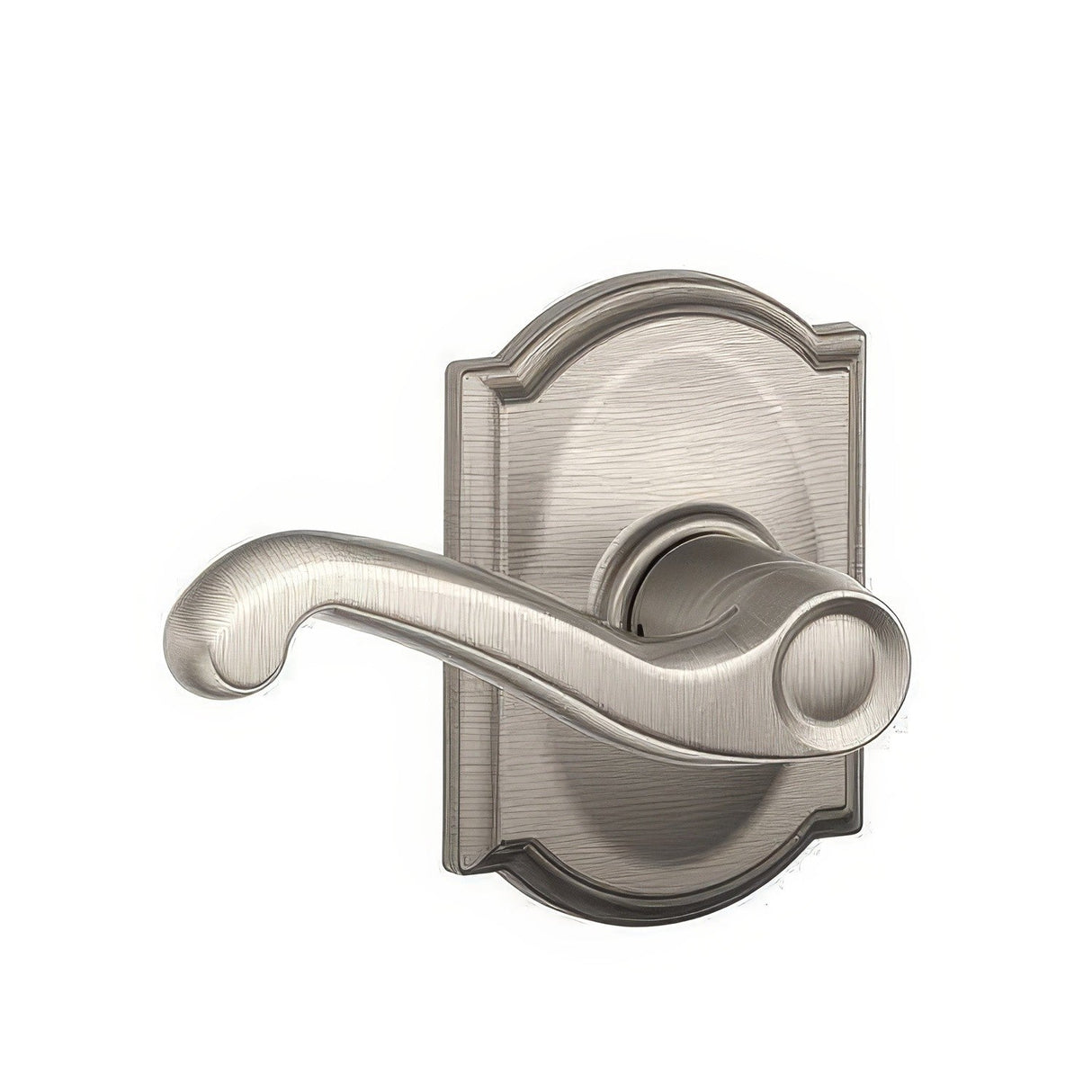 Schlage F10FLA619CAM F10-FLA-CAM F-Series Flair Passage Door Lever Satin Nickel