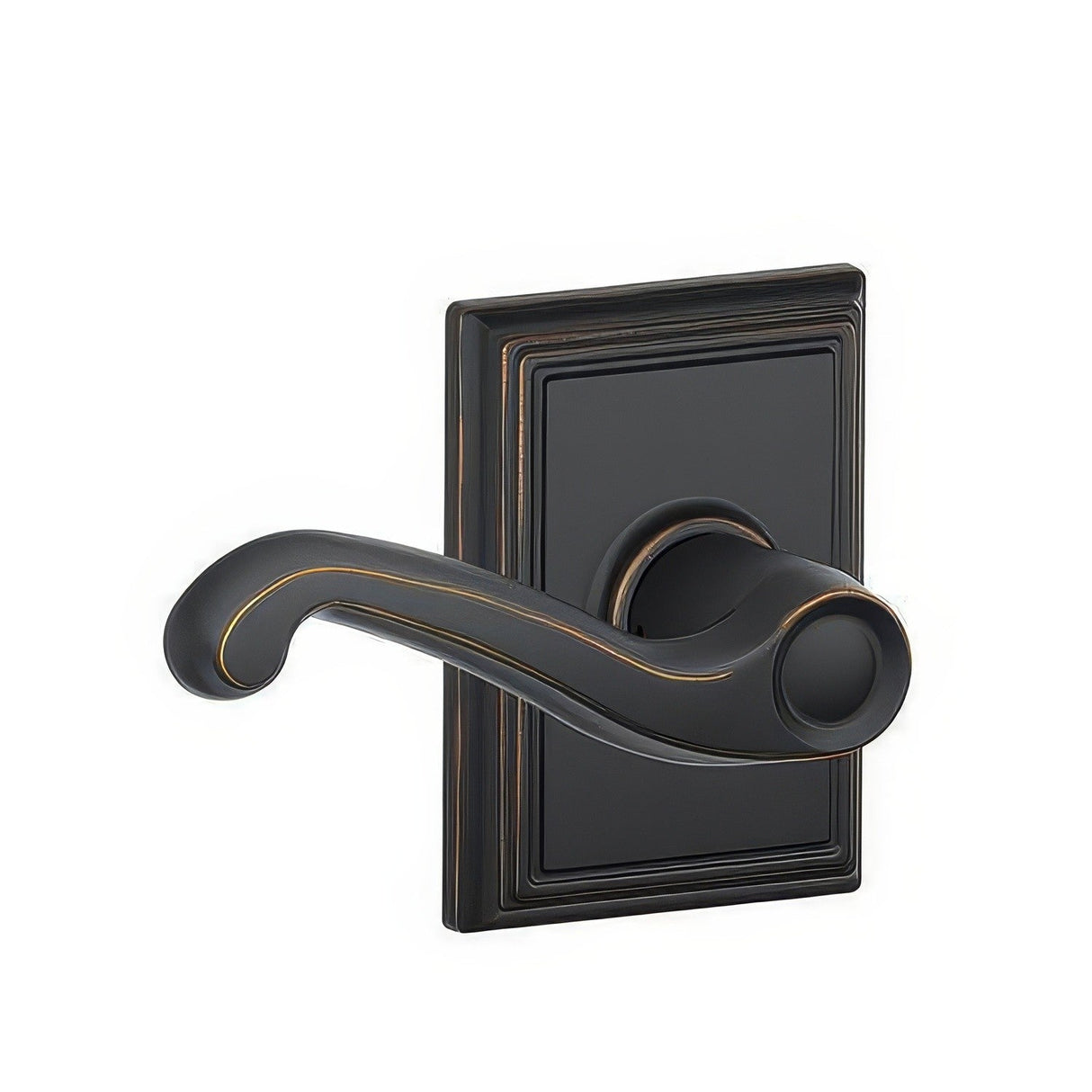 Schlage F10FLA716ADD F10-FLA-ADD F-Series Flair Passage Door Lever Aged Bronze