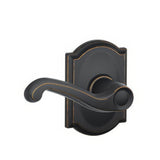 Schlage F10FLA716CAM F10-FLA-CAM F-Series Flair Passage Door Lever Aged Bronze