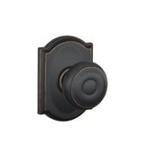 Schlage F10GEO716CAM F10-GEO-CAM F-Series Georgian Passage Door Knob Aged Bronze
