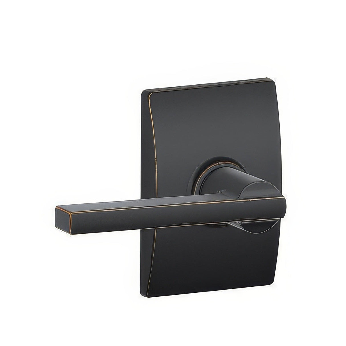 Schlage F10LAT716CEN F10-LAT-CEN F-Series Latitude Passage Door Lever Aged Bronze