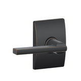 Schlage F10LAT716CEN F10-LAT-CEN F-Series Latitude Passage Door Lever Aged Bronze