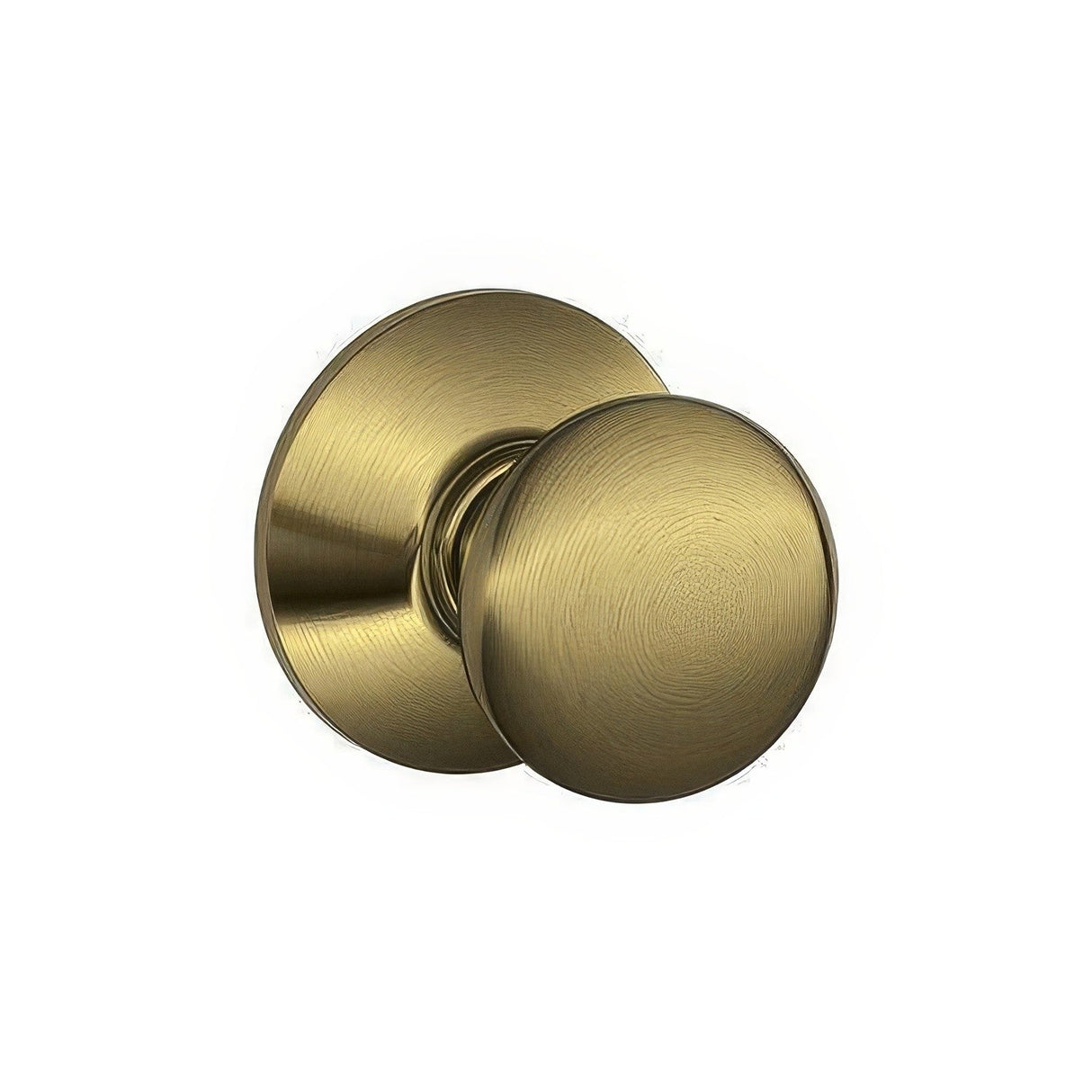 Schlage F10PLY609 F10-PLY F-Series Plymouth Passage Door Knob Antique Brass