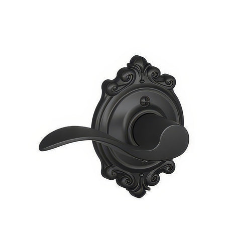 Schlage F170ACC622BRKLH matte black dummy door lever