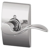 Schlage F170ACC625CENRH F170-ACC-CEN-RH F-Series Accent Right Hand Dummy Door Lever Polished Chrome