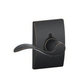 Schlage F170ACC716CENLH F170-ACC-CEN-LH F-Series Accent Left Hand Dummy Door Lever Aged Bronze