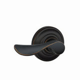 Schlage F170CHP716ANDLH FA170-CHP-LH Accents Champagne Left Hand Dummy Door Lever Aged Bronze