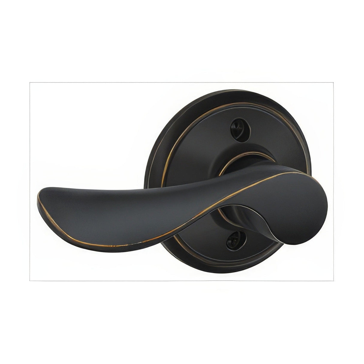Schlage F170CHP716LH F170-CHP-LH F-Series Champagne Left Hand Dummy Door Lever Aged Bronze