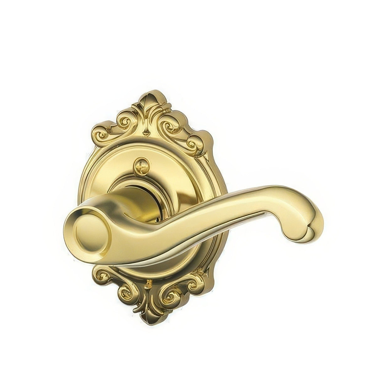Schlage F170FLA605BRKRH F170-FLA-BRK-RH F-Series Flair Right Hand Dummy Door Lever Polished Brass