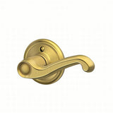 Schlage F170FLA608RH F170-FLA-RH F-Series Flair Single Right Hand Dummy Door Lever Satin Brass