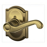 Schlage F170FLA609CAMRH F170-FLA-CAM-RH F-Series Flair Right Hand Dummy Door Lever Antique Brass