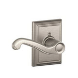 Schlage F170FLA619ADDLH F170-FLA-ADD-LH F-Series Flair Left Hand Dummy Door Lever Satin Nickel
