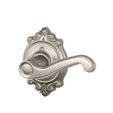 Schlage F170FLA619BRKRH F170-FLA-BRK-RH F-Series Flair Right Hand Dummy Door Lever Satin Nickel
