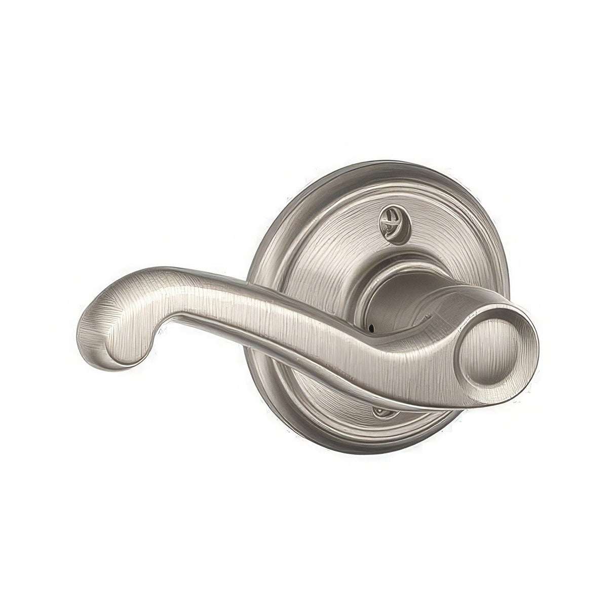 Schlage F170FLA619LH F170-FLA-LH F-Series Flair Single Left Hand Dummy Door Lever Satin Nickel