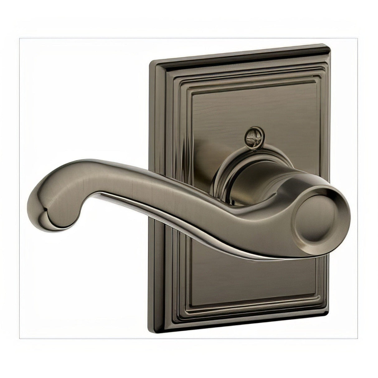 Schlage F170FLA620ADDLH F170-FLA-ADD-LH F-Series Flair Left Hand Dummy Door Lever Antique Pewter