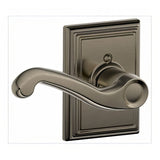Schlage F170FLA620ADDLH F170-FLA-ADD-LH F-Series Flair Left Hand Dummy Door Lever Antique Pewter