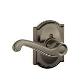Schlage F170FLA620CAMLH F170-FLA-CAM-LH F-Series Flair Dummy Door Lever Antique Pewter