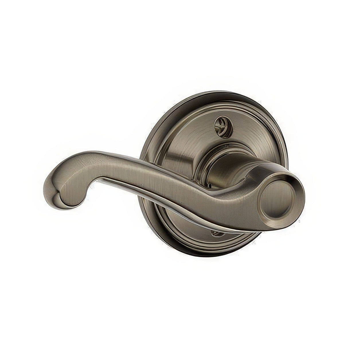 Schlage F170FLA620LH F170-FLA-LH F-Series Flair Single Left Hand Dummy Door Lever Antique Pewter