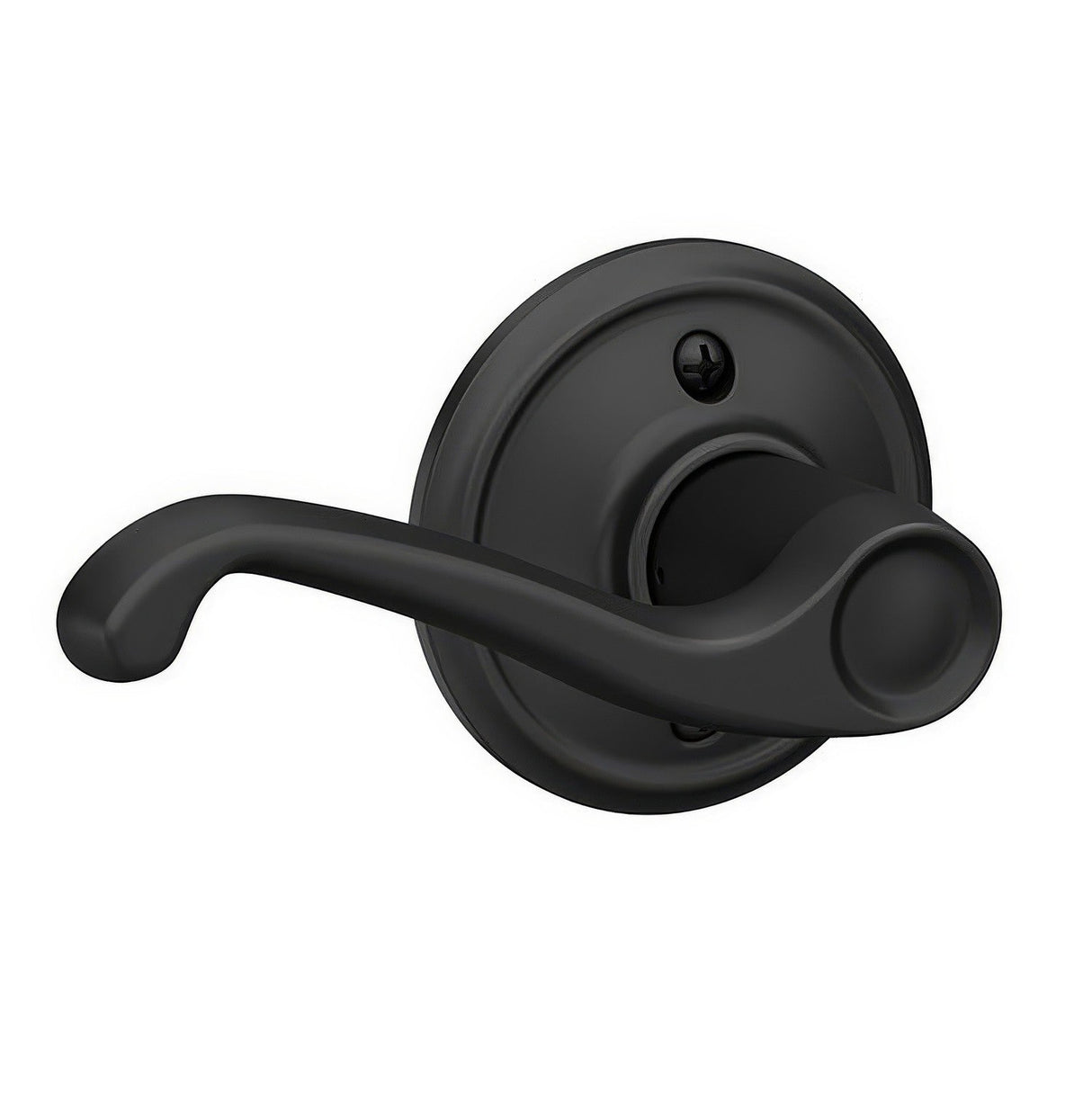 Schlage F170FLA622LH F170-FLA-LH F-Series Flair Single Left Hand Dummy Door Lever Matte Black