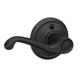 Schlage F170FLA622LH F170-FLA-LH F-Series Flair Single Left Hand Dummy Door Lever Matte Black