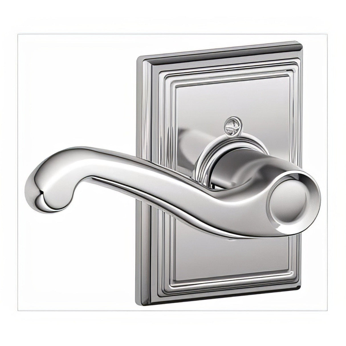 Schlage F170FLA625ADDLH F170-FLA-ADD-LH F-Series Flair Left Hand Dummy Door Lever Polished Chrome