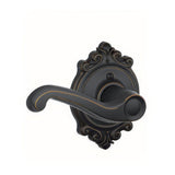 Schlage F170FLA716BRKLH F170-FLA-BRK-LH F-Series Flair Left Hand Dummy Door Lever Aged Bronze