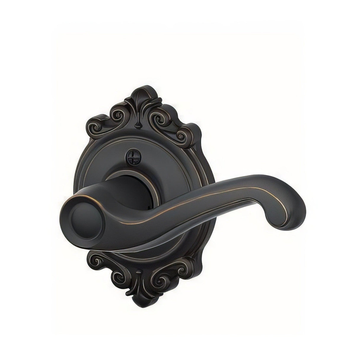 Schlage F170FLA716BRKRH F170-FLA-BRK-RH F-Series Flair Right Hand Dummy Door Lever Aged Bronze