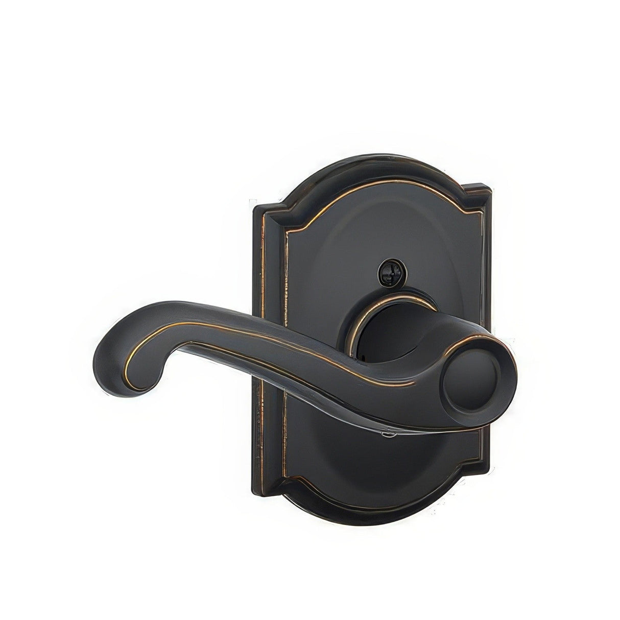 Schlage F170FLA716CAMLH F170-FLA-CAM-LH F-Series Flair Dummy Door Lever Aged Bronze
