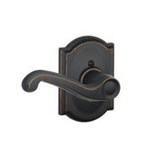 Schlage F170FLA716CAMLH F170-FLA-CAM-LH F-Series Flair Dummy Door Lever Aged Bronze