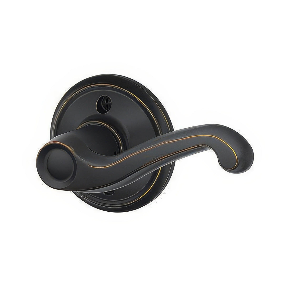 Schlage F170FLA716RH F170-FLA-RH F-Series Flair Single Right Hand Dummy Door Lever Aged Bronze