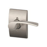 Schlage F170MER619CENRH F170-MER-CEN-RH F-Series Right Hand Merano Dummy Door Lever Satin Nickel