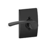 Schlage F170MER622CENLH F170-MER-CEN-LH F-Series Merano Left Hand Dummy Door Lever Matte Black