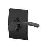 Schlage F170MER622CENRH F170-MER-CEN-RH F-Series Right Hand Merano Dummy Door Lever Matte Black