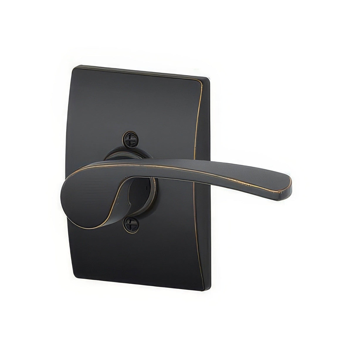 Schlage F170MER716CENRH F170-MER-CEN-RH F-Series Right Hand Merano Dummy Door Lever Aged Bronze